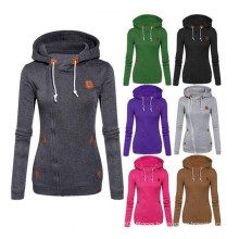 2016 Hot Selling New Designed Fleece Hooded Long-Sleeved Casual Sweater (80003)